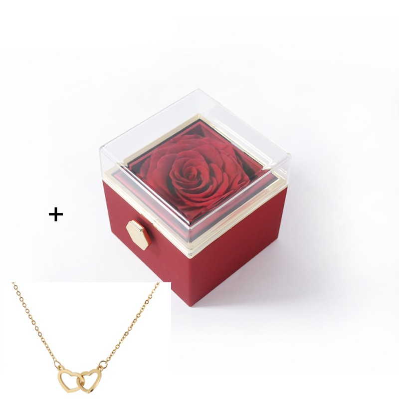 Eternal Rosen Box- mit Halskette und echter Rose